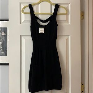 Cashmere Bebe sleeveless black sweater dress. NWT